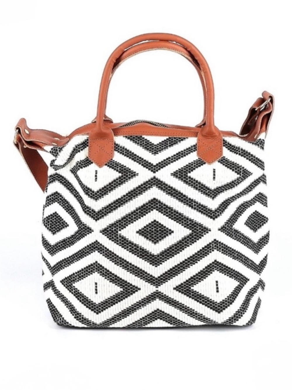 Rachel Zoe and Tribe Alive Woven Tote Bag in Black and White. Like new!